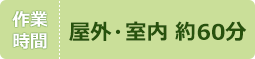 作業時間　屋外・室内約60分